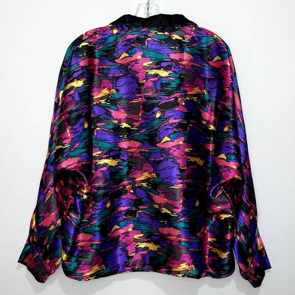Vintage 1988 Seoul Olympic GDT Too Multicolored Reversible Bomber Jacket - Picture 3 of 9